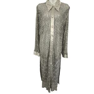 XTRMZ Vintage Sheer Dress Crochet Lace USA Made Long Sleeve Whimsigoth sz 20W